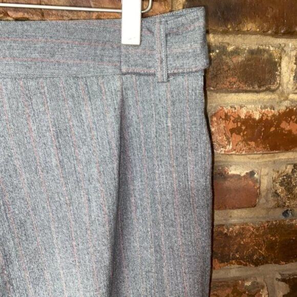 Luciano Dante Gray Striped Wide Leg Dress Pants Trousers Women's Size 10 - Picture 9 of 9